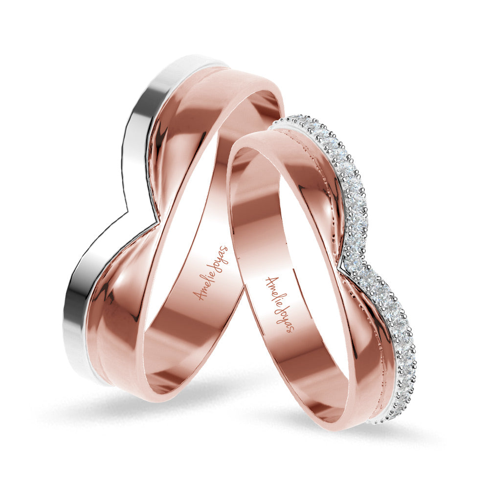 Amfdc ARGOLLAS DE MATRIMONIO ORO ROSA – Amelie Joyas
