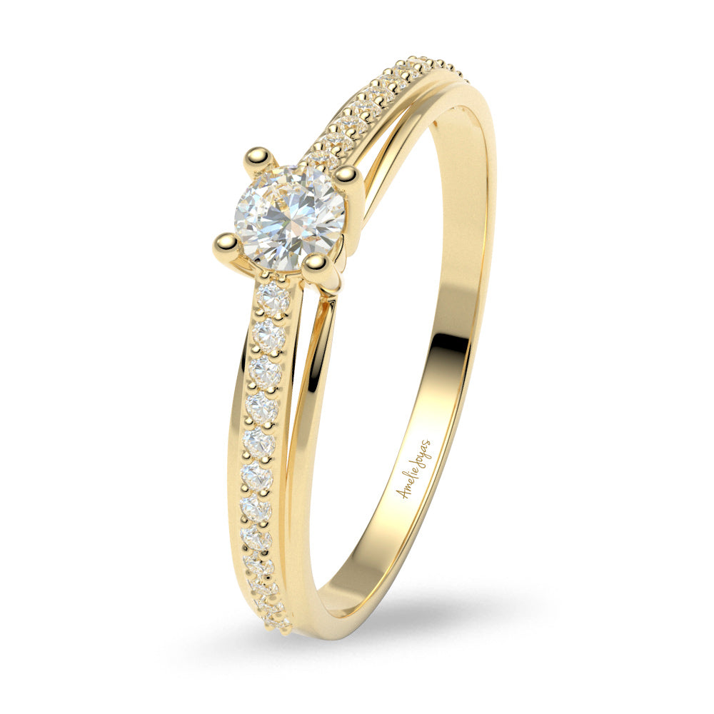 ANILLO DE COMPROMISO ORO AMARILLO CON DIAMANTE – Amelie Joyas