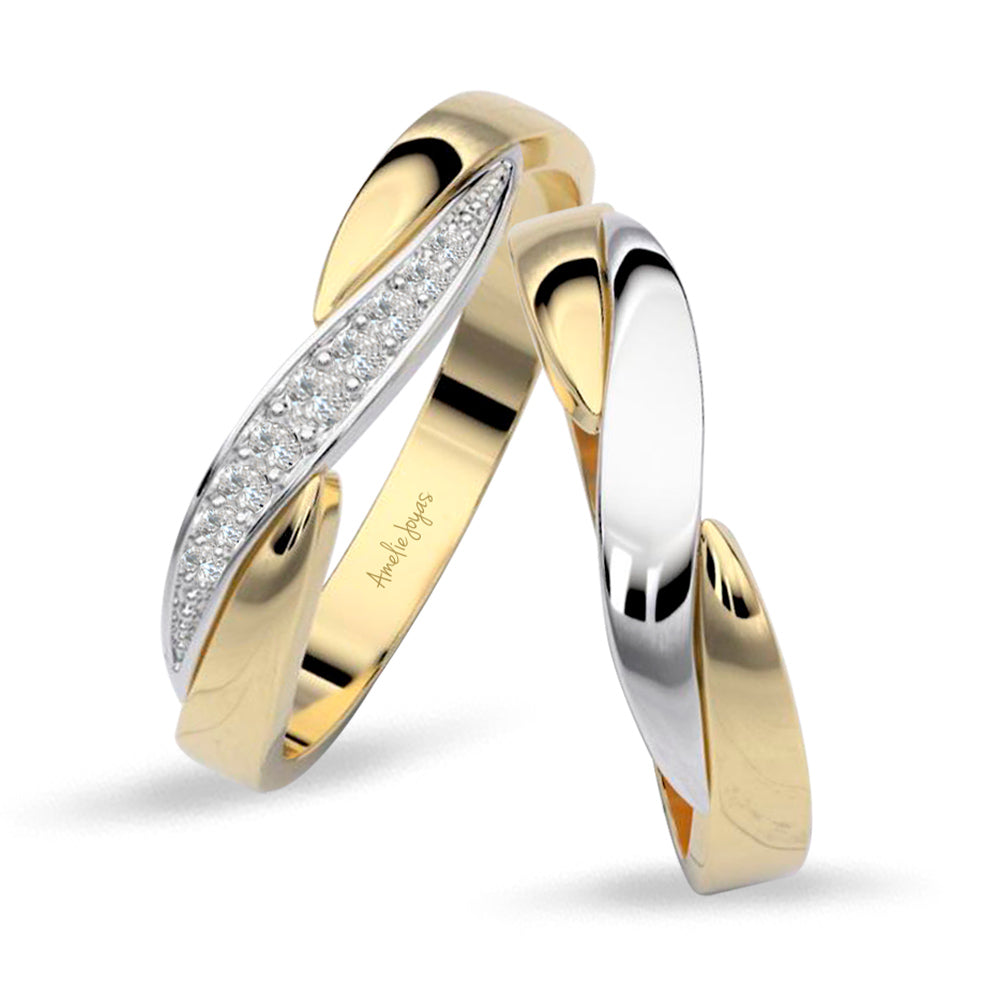 Oro Amarillo Anillo Alianza Oro Blanco Alianza De Oro Blanco Y