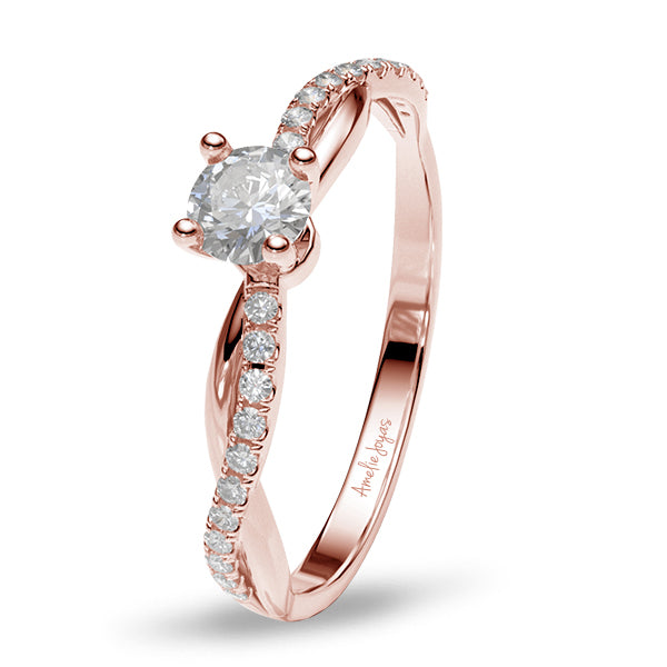 ANILLO DE COMPROMISO ORO ROSA – Amelie Joyas