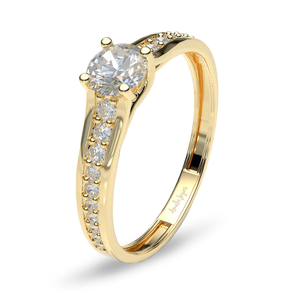 Oro Amarillo Sortijas De Oro Para Damas Anillos De Matrimonio De