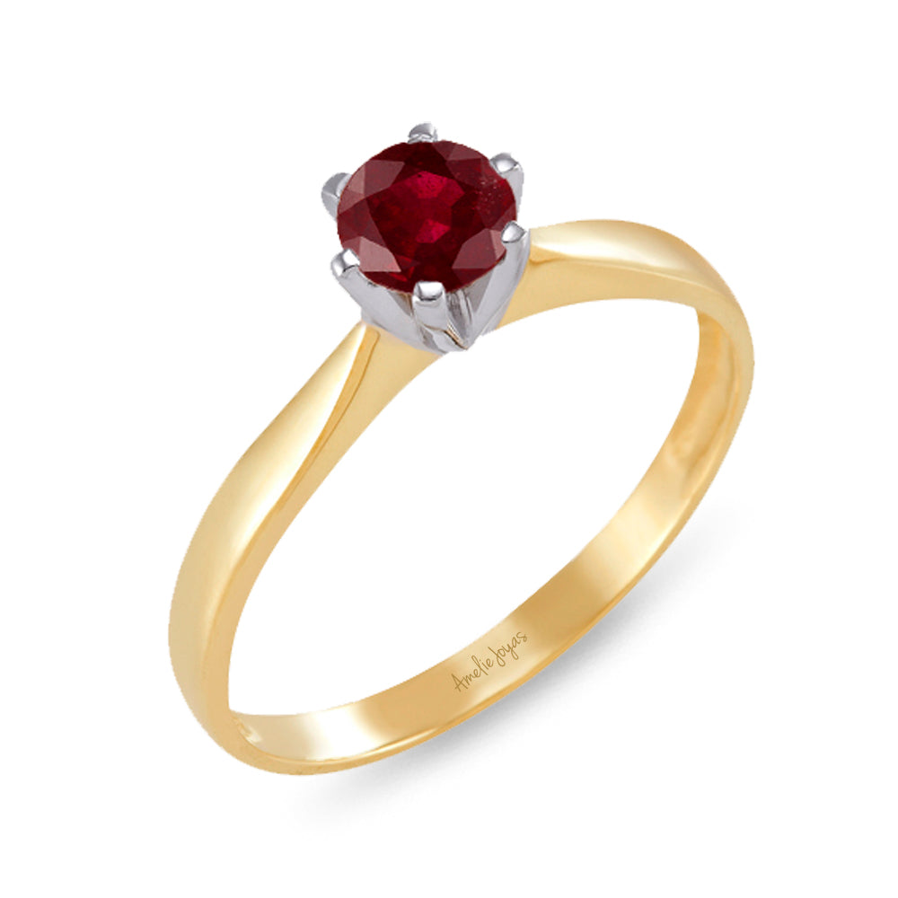 ANILLO DE COMPROMISO CON RUBÍ – Amelie Joyas - Main Image