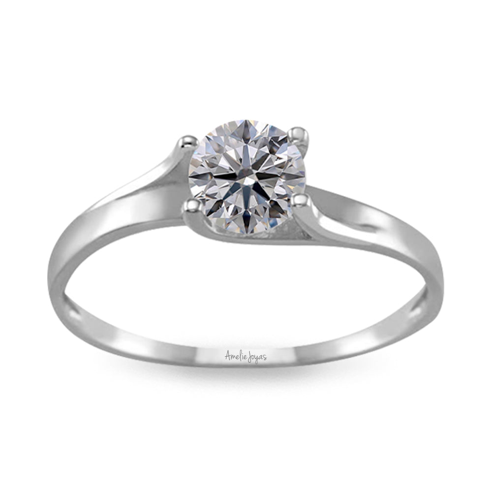 ANILLO DE COMPROMISO ORO BLANCO – Amelie Joyas