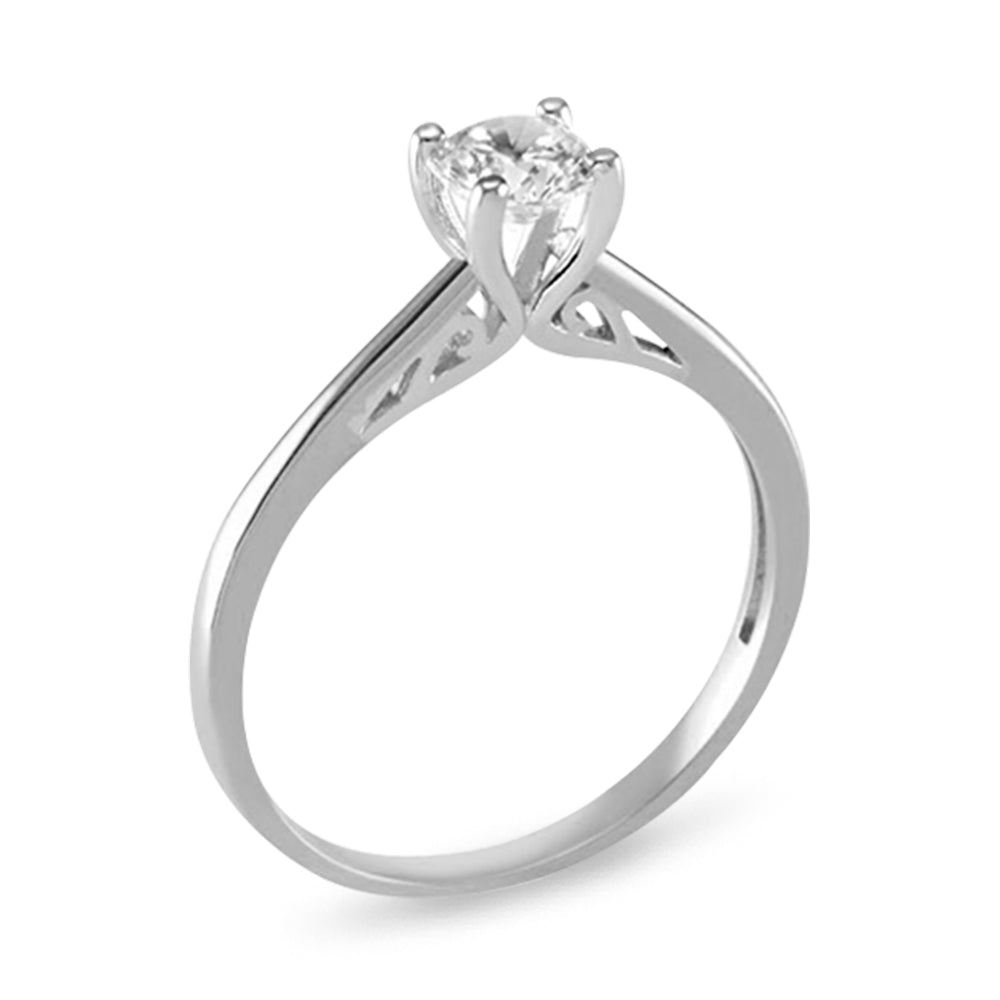 Oro Blanco Precios De Anillo De Compromiso Oro 10 Kilates ANILLO