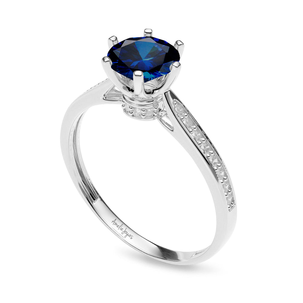 ANILLO DE COMPROMISO CON ZAFIRO – Amelie Joyas - Main Image