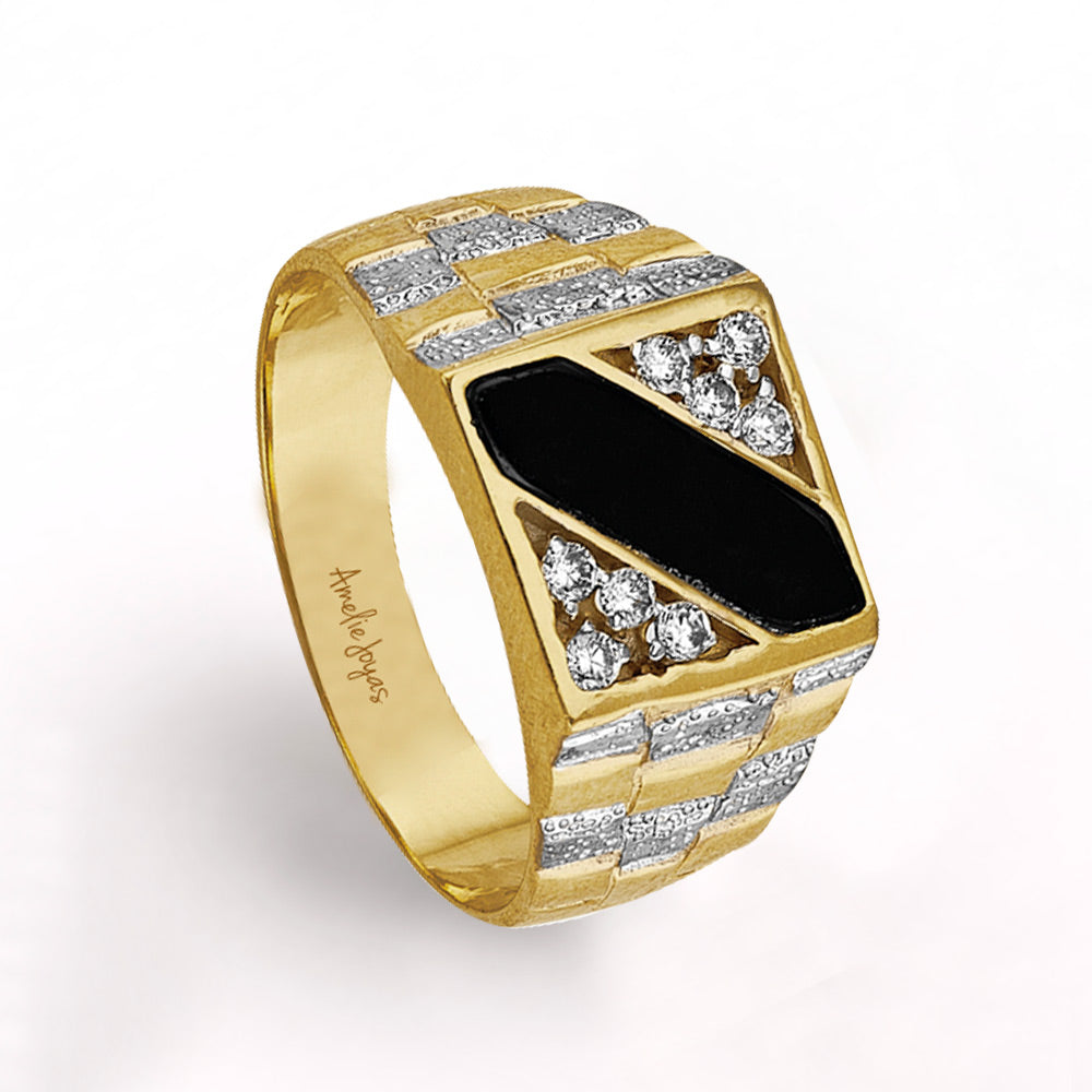 ANILLO DE CABALLERO ORO AMARILLO – Amelie Joyas